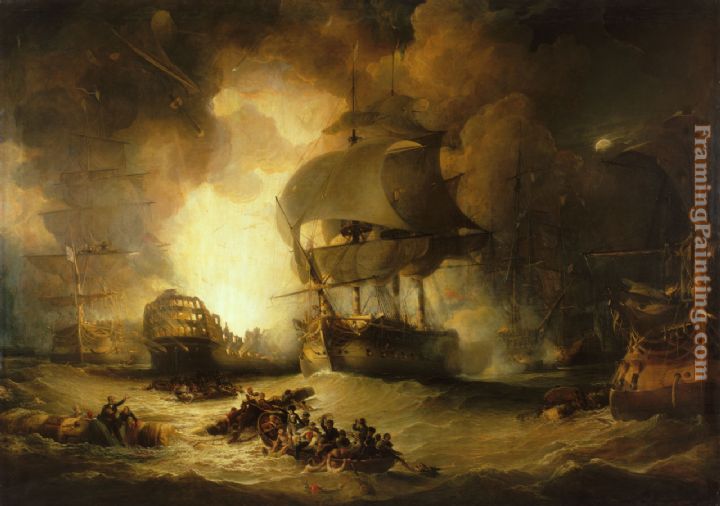 Unknown Artist The destruction of the Orient at the Battle of the Nile